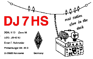 QSL Karte von Ernst, DJ7HS