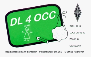 QSL Karte von Regina, DL4OCC