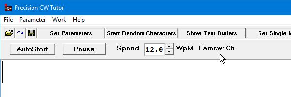 indication of speed and Farnsworth mode